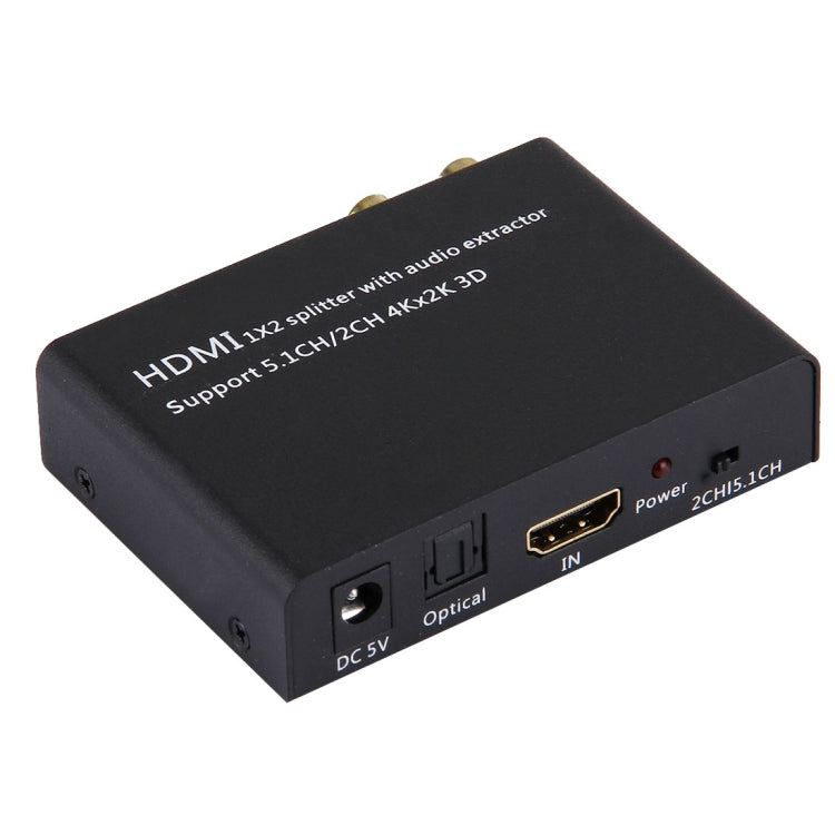 Splitter HDMI 1x2 con estrattore audio, supporto 5.1CH/2CH, 4Kx2K, 3D, 4Kx2K with Audio Extractor Splitter HDMI 1x2 con estrattore audio, supporto 5.1CH/2CH, 4Kx2K, 3D, 4Kx2K with Audio Extractor